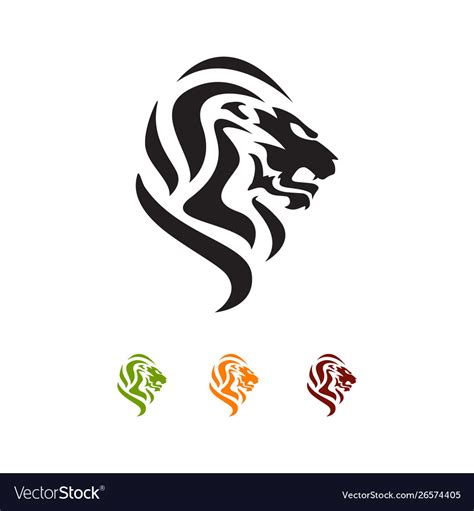 Great lion head logo pride and power sign symbol Vector Image