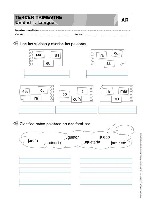 Actividades Primero De Primaria Matemáticas Lengua Conocimiento Del