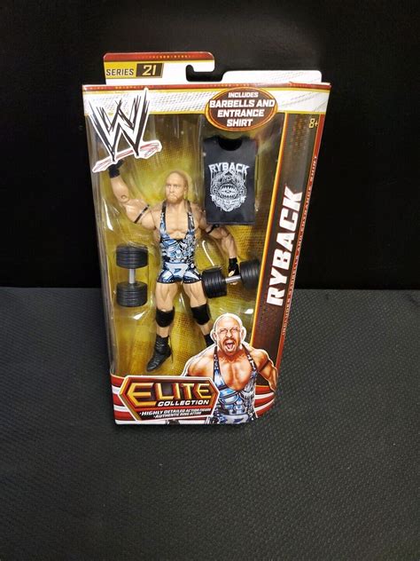 WWE Mattel Elite Ryback Series 21 2012 Wrestling Figure BARBELLS