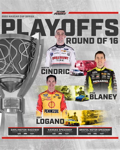 Team Penske News Team Penske NASCAR Cup Series Playoff Tune In