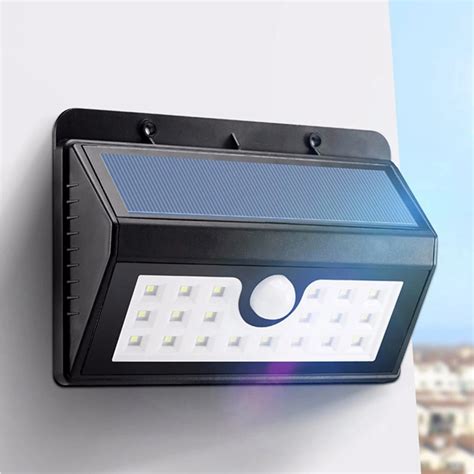 Solar Powered Led Light Pir Motion Sensor Wall Lights Outdoor Waterproof Street Yard Garden