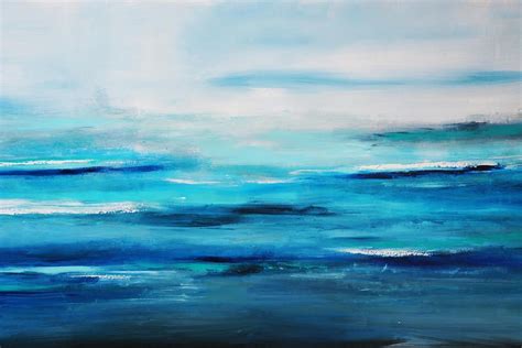 Blue Abstract Seascape Art Prints by Andrada Anghel | Seascape art, Seascape art prints, Blue ...