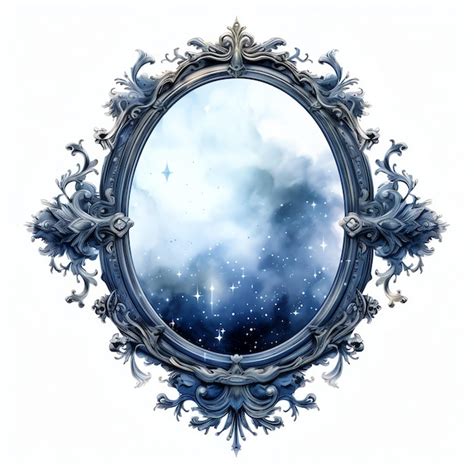 Premium Photo Beautiful Mystic Mirrors Fantasy Watercolor Fairytale