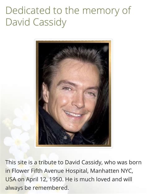 Tribute To David Cassidy 1950 2017 David Cassidy Tribute King Of Hearts