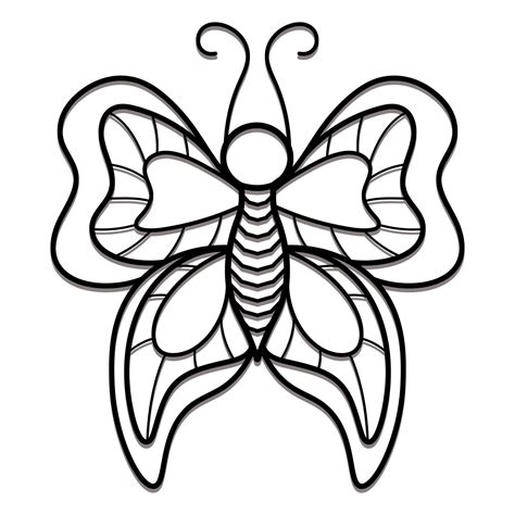 butterfly outline drawing for kids 10720555 Vector Art at Vecteezy