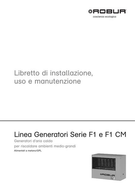 PDF Libretto Di Installazione Uso E Manutenzione Tecniche Per