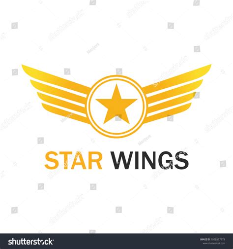 Star Wings Logo Icons Design Illustration Emblem Royalty Free Stock