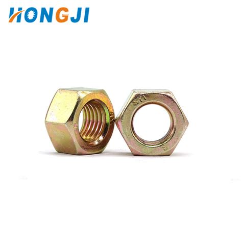 China Carbon Steel Yellow Color Zinc Plated Din Hex Nut Grade