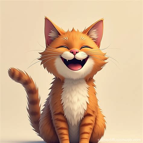 Happy Cat Portrait Stable Diffusion Online