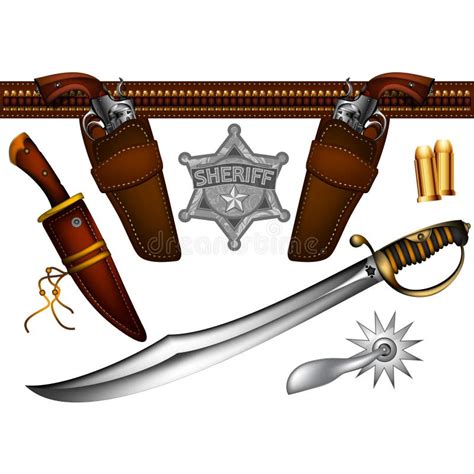 Sistema De Armas De Los Sheriffs Ilustración del Vector Ilustración