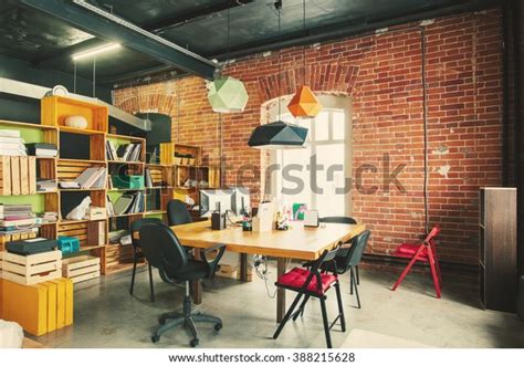 Modern Office Interior Old Vintage Brick Stock Photo 388215628 ...