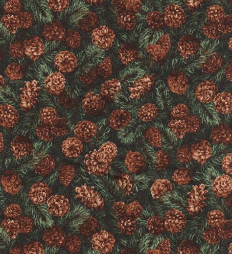 Pine Cones All Over Fabric 100 Cotton By Fabricodyssey On Etsy