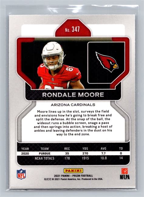 2021 Panini Prizm Rookie 347 Rondale Moore Rondale Moore RC For