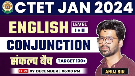 Ctet Jan Ctet English Conjunction Pyqs Ctet Level