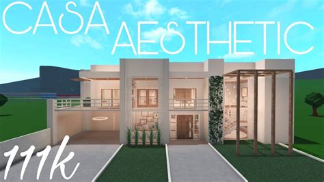 Bloxburg Mini Casa Moderna Aesthetic Speedbuild Roblox Youtube Hot