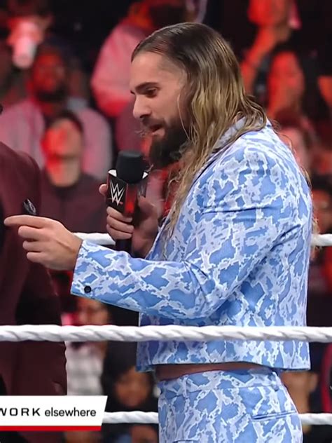 Buy WWE RAW 2022 Seth Rollins Blue Snake print Suit