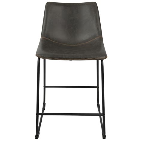 Drake Modern Industrial Counter Stool Dark Grey At Home