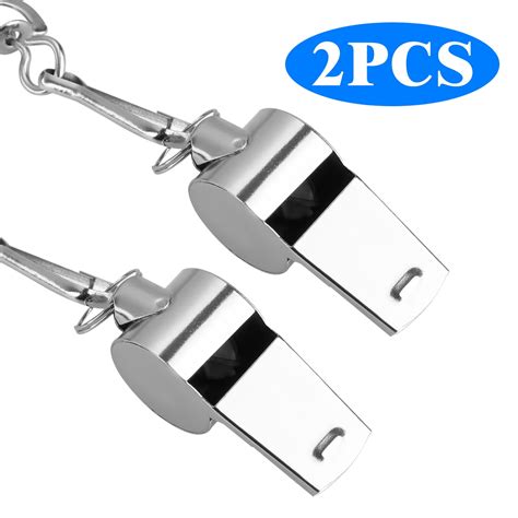 2 Pack Metal Whistle With Stripoutdoor Sports Emergency Survival W