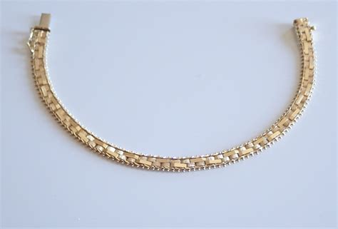 Reserved Sold Vintage Estate 14k Yellow Gold Mesh Link Bracelet 7