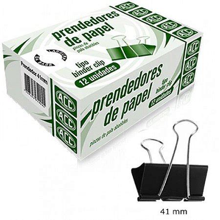 Prendedor De Papel Preto 41mm Cx C 12uni EZEMPLOS