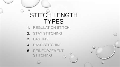 Stitch Lengths By Miss Payne Stitch Length Types