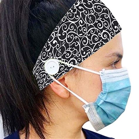 Funparties Headband With Buttons For Mask Nurse Ts For Women Ear