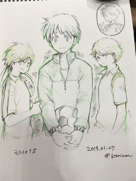 Fanart Captain Tsubasa M Matsuyama Misaki Misugi Capitan