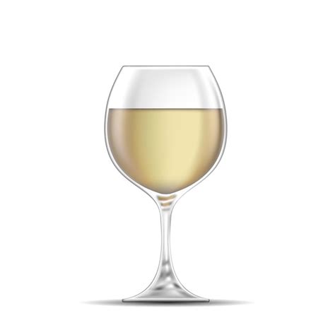 Copo De Vinho Branco Vetor Premium