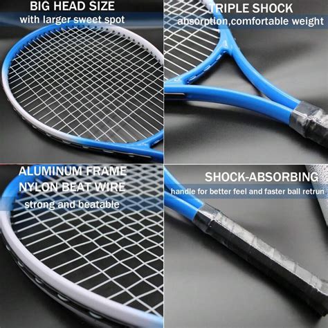 Tennis Rackets For Adults 2 Players Recreational Tennis Racquet Set For