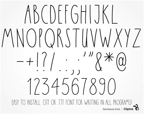 Cricut Rae Dunn Inspired Font Glowforge Oft Farmhouse Font Digital Font