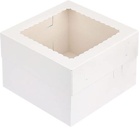 Amazon Moretoes 15Pcs Cake Boxes 12x12x8 Inch White Bakery Boxes