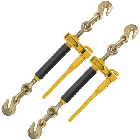 Peerless Ratchet Style Folding Handle Load Binder With 2 Grab Hooks