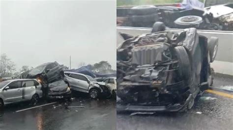 Foto Foto Tabrakan Beruntun Di Tol Cipularang Km Diduga Truk Rem