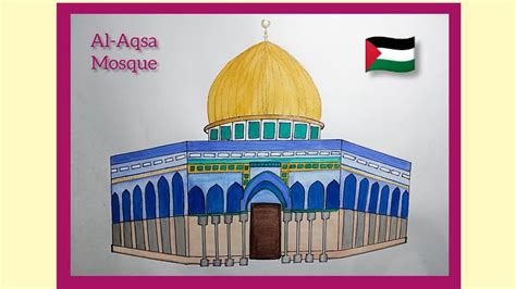 How To Draw Masjid Al Aqsa In Palestine Dome Of Rock Al Aqsa