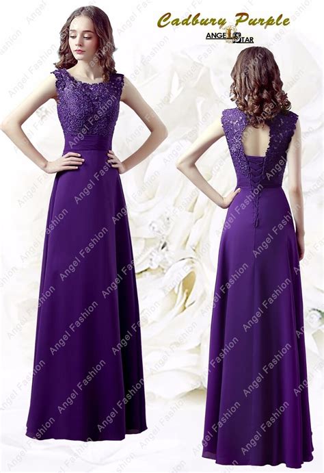 Purple Lace Dress Bridesmaid