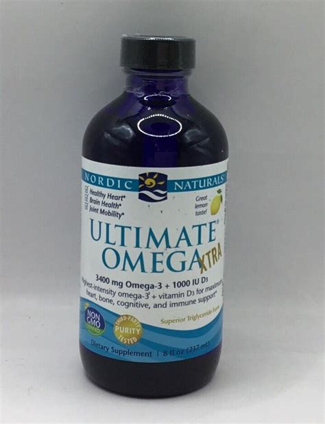 2 25 NORDIC NATURALS ULTIMATE OMEGA 3 XTRA LIQUID 3400MG 8OZ FISH OIL