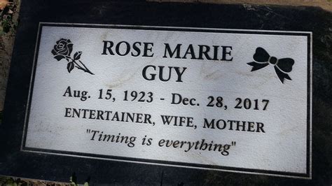 Actress Rose Marie Grave Glen Haven Memorial Park Cemetery Sylmar LA CA