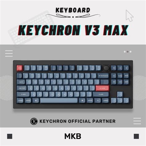 Keychron V Max Tkl Layout Hot Swap Custom Rgb South Facing Pcb Qmk Via Bluetooth Full Build