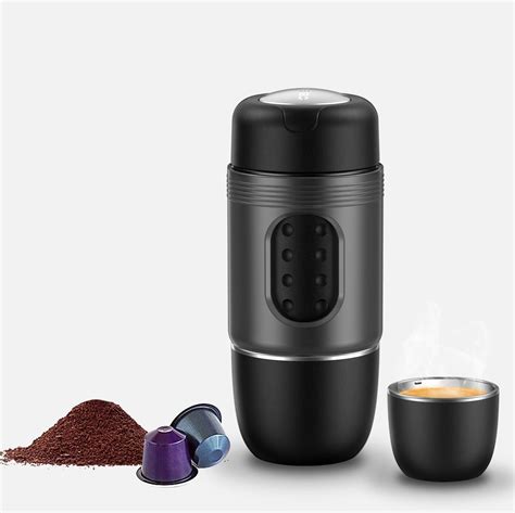 STARESSO Cafetera de viaje mini cafetera de espresso portátil 2 en