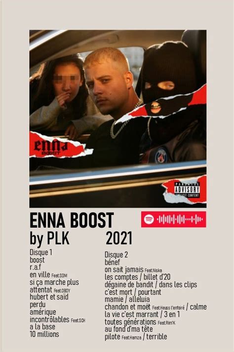 PLK Poster Affiche Rap Enna Boost Rap Poster Affiche Rappeur