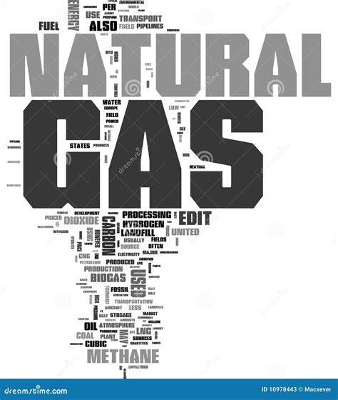 Nube De La Palabra Del Gas Natural Stock de ilustración Ilustración