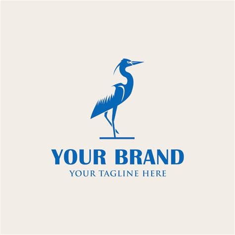 Premium Vector Blue Heron Logo Design Vector