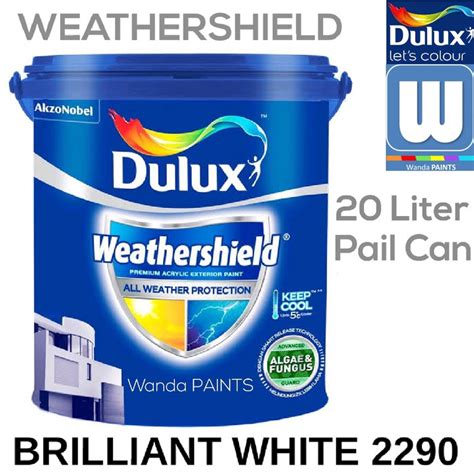 Jual DULUX WEATHERSHIELD Cat Tembok Eksterior Brilliant White 2290 25