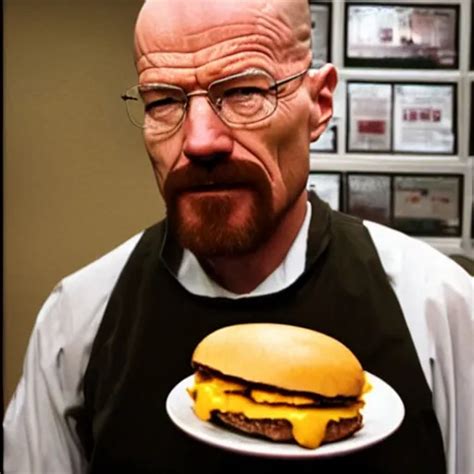 Walter White From Breaking Bad Eating A Cheeseburger Stable Diffusion