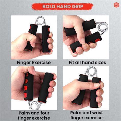 Hand Grip Strengthener with Foam Handle, Hand Gripper for Men & Women for Gym Workout Hand ...