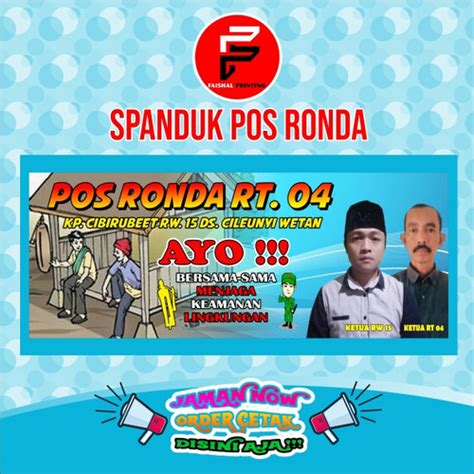 Jual Banner Spanduk Backdrop Pos Ronda Pos Kamling Ukuran 3 X 1