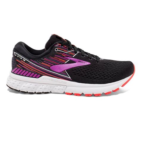 Adrenaline Gts 19 Womens D Width Wide Cushioning And Support Road Running Shoes Black Purple