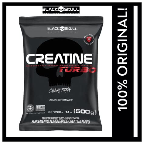 Creatina Black Skull Creatine Turbo Sem Sabor G Refil