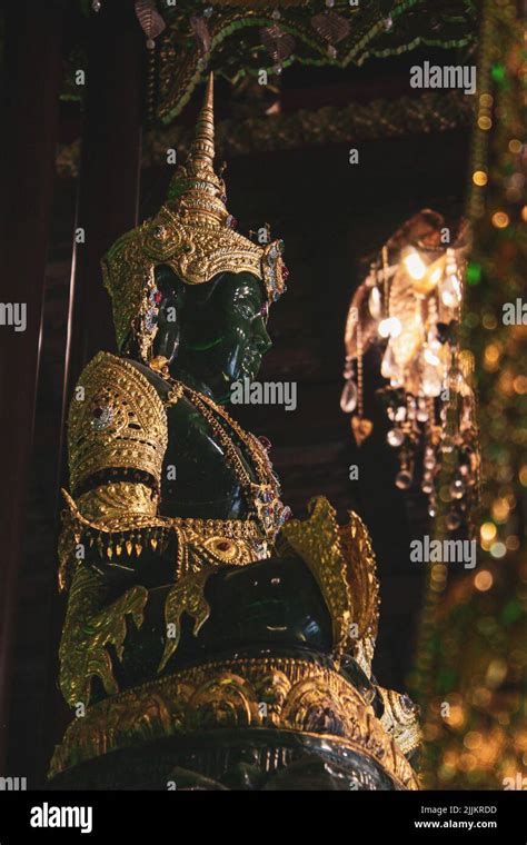 An Emerald green Buddha inside a temple, Thailand Stock Photo - Alamy