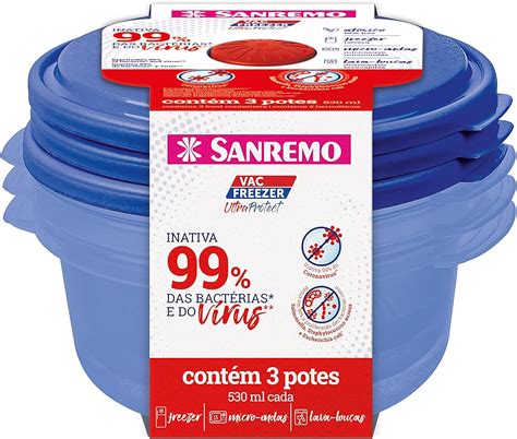 Conjunto Potes Pl Stico Ultraprotect De Ml Linha Vac Freezer